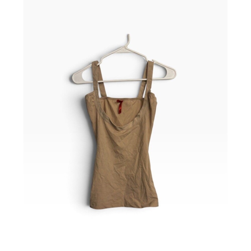 Spanx Womens Tan Shapewear Open Bust Camisole Smoothing Tank Top Size Small